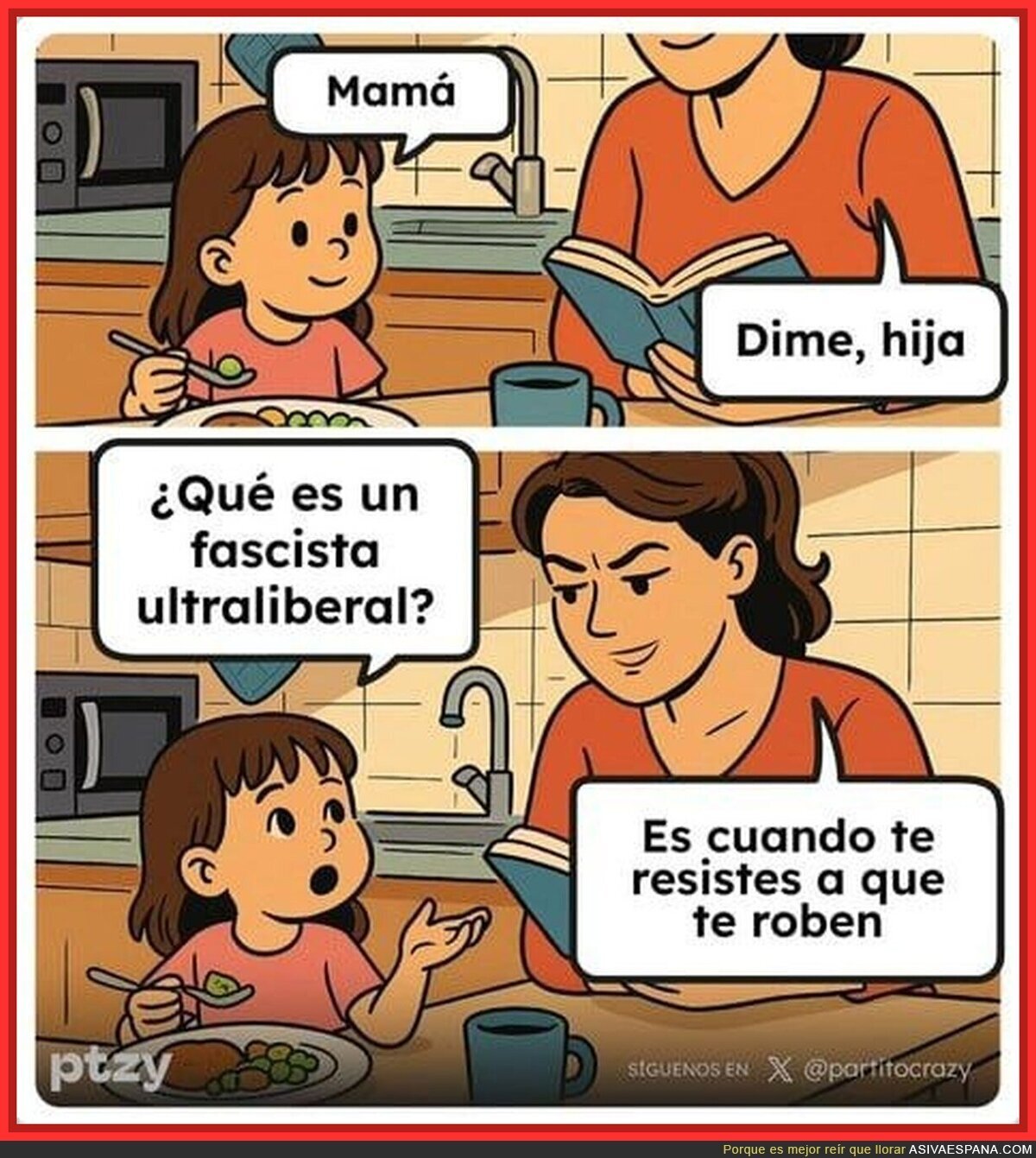 Mi madre explicando conceptos pol&iacute;ticos con la l&oacute;gica de un libro de autoayuda