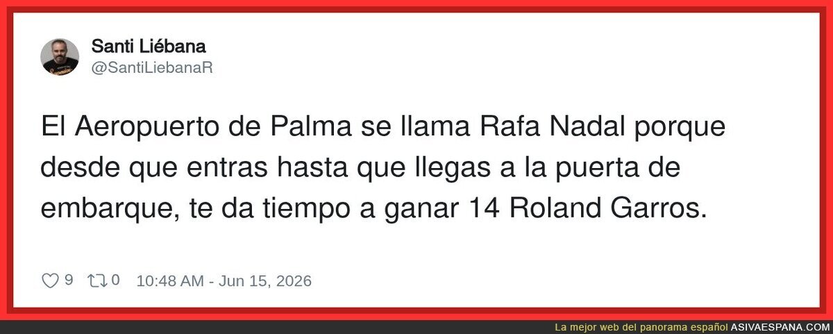 Vaya, as&iacute; que el aeropuerto tambi&eacute;n tiene su ranking ATP