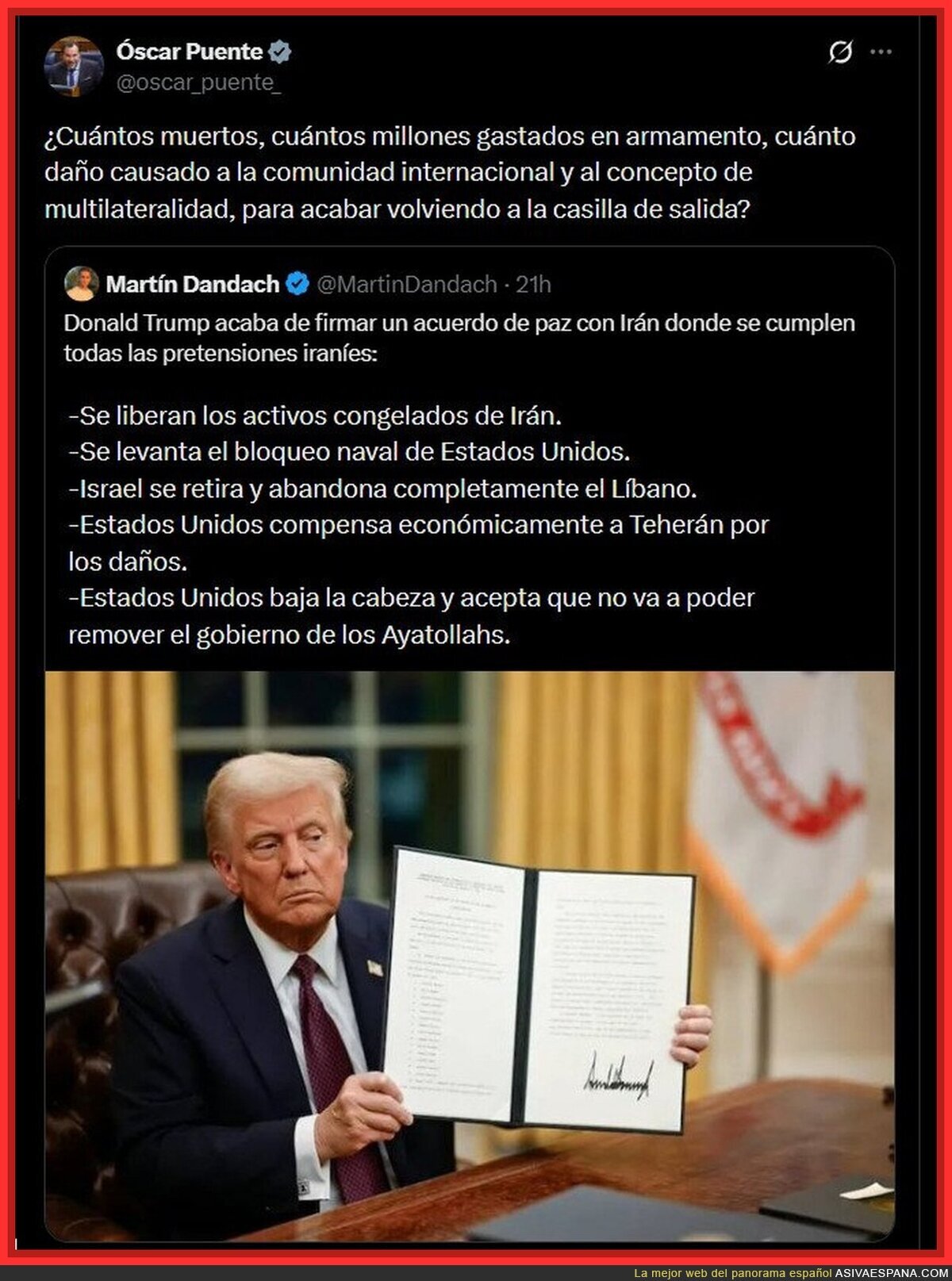 P&iacute;llate unas palomitas para ver a Trump maquillando la cagada hist&oacute;rica en la guerra de Ir&aacute;n