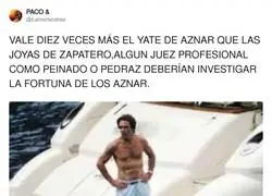 Los Aznar investigando su fortuna con el yate de fondo: "&iquest;Que de d&oacute;nde sale? Ni idea, t&iacute;o"