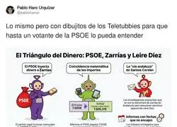 Explicarle corrupci&oacute;n al PSOE con dibujitos de Teletubies porque as&iacute; captan mejor