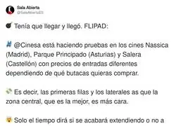 Cinesa descubri&oacute; que cobrar m&aacute;s por ver mejor es una genial idea y no ahogar m&aacute;s al cine