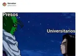 Presos y universitarios mir&aacute;ndose fijamente mientras el mercado laboral se va a tomar por saco