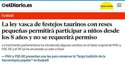 Ahora s&iacute;, a los 8 a&ntilde;os ya puedes ir a que te cornee un toro, pero ojo con el permiso