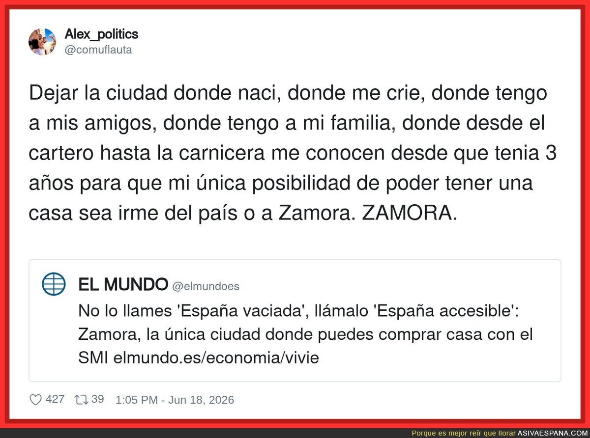 Zamora: donde el SMI te deja comprar casa y a&uacute;n te sobra pa'l caf&eacute;