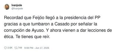 Vaya, que el PP descubri&oacute; la &eacute;tica justo cuando les toc&oacute; perder, qu&eacute; casualidad