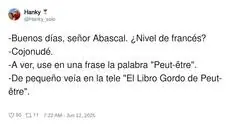 Nivel de franc&eacute;s de Abascal
