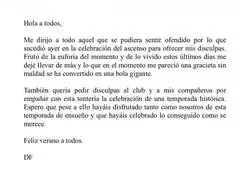 La disculpa del portero del Sabadell por haber insultado a Pedro S&aacute;nchez
