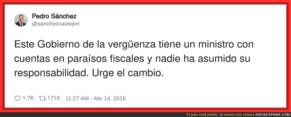 OJO a este tweet de 2016 de Pedrito jajajajajaja