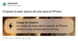 Apple explicando por qu&eacute; tu iPhone se niega a vivir en verano como si fuera un acto de rebeld&iacute;a