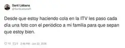 Esas colas interminables en la ITV, imagina si no tienes aire