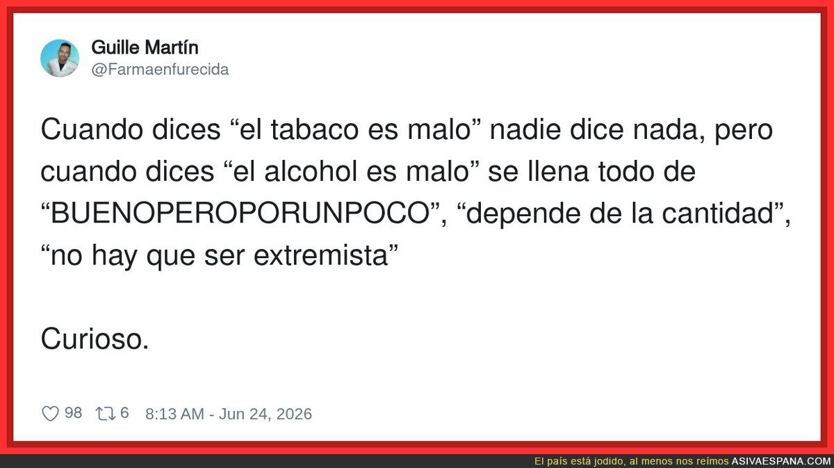 La hipocresia tiene un sabor a vermut