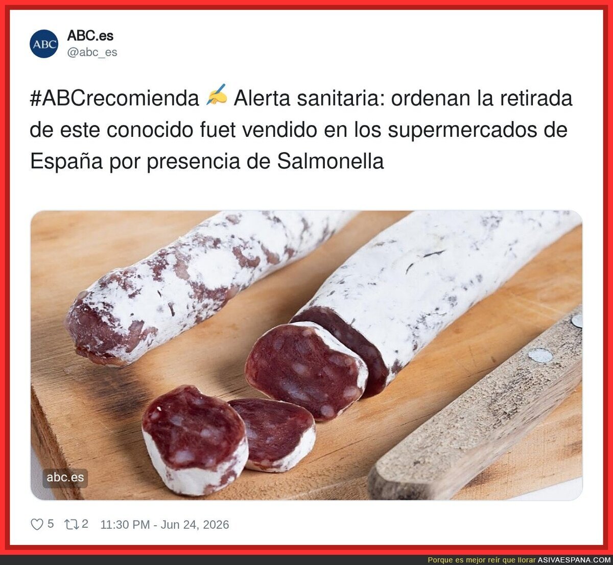 Cuando te enteras de que la Salmonella estaba en oferta