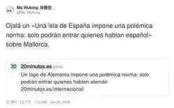 Ojal&aacute; lo mismo en Espa&ntilde;a