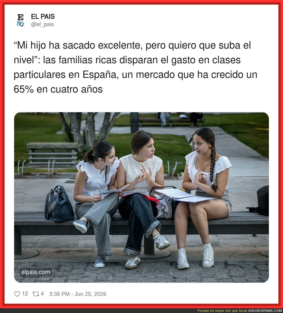 La buena educaci&oacute;n al final solo ser&aacute; para los ricos