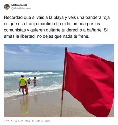 Voy a la playa a ba&ntilde;arme tranquilamente y me encuentro con la tercera Guerra Mundial en bandera