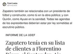 Zapatero con su lista de clientes VIP: b&aacute;sicamente todos menos nosotros
