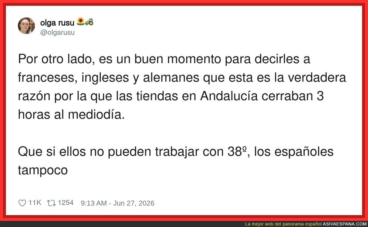 Los espa&ntilde;oles: "&iquest;38 grados? Pfft, eso es primavera temprana"