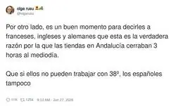 Los espa&ntilde;oles: "&iquest;38 grados? Pfft, eso es primavera temprana"