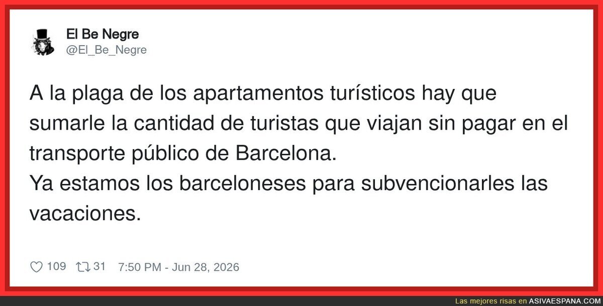 Encima les pagamos el viaje, que generosos somos los barceloneses
