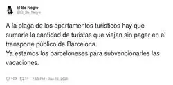 Encima les pagamos el viaje, que generosos somos los barceloneses