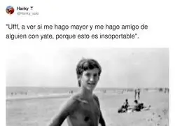 Feijoo de jovencito buscando amigos con yate