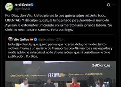 Antol&oacute;gica contestaci&oacute;n de Jordi &Eacute;vole a los insultos de Vito Quiles