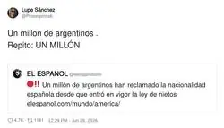 La turra que se nos viene. 1 MILL&Oacute;N
