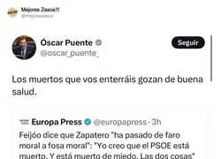 El PSOE est&aacute; muerto pero le encanta trollear desde X