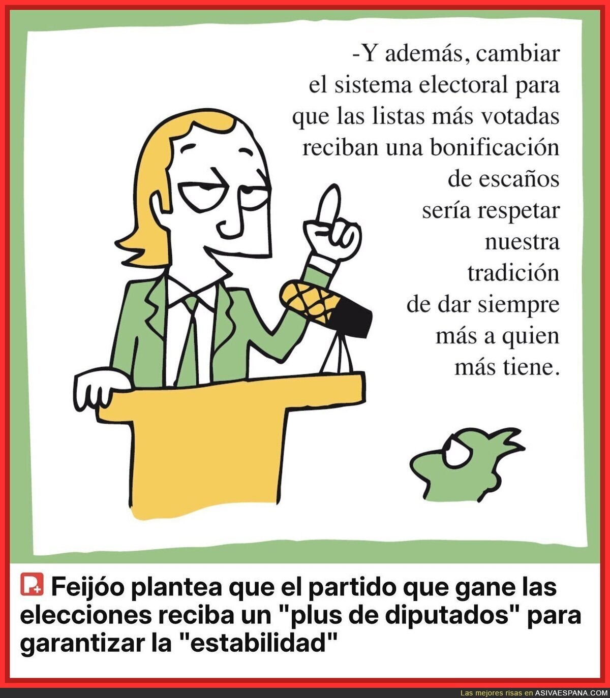 Ah claro, y mientras tanto los que pierden se llevan una maceta de consolación