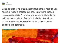 Espa&ntilde;a en julio: donde hasta los mapas se ponen rojos de verg&uuml;enza