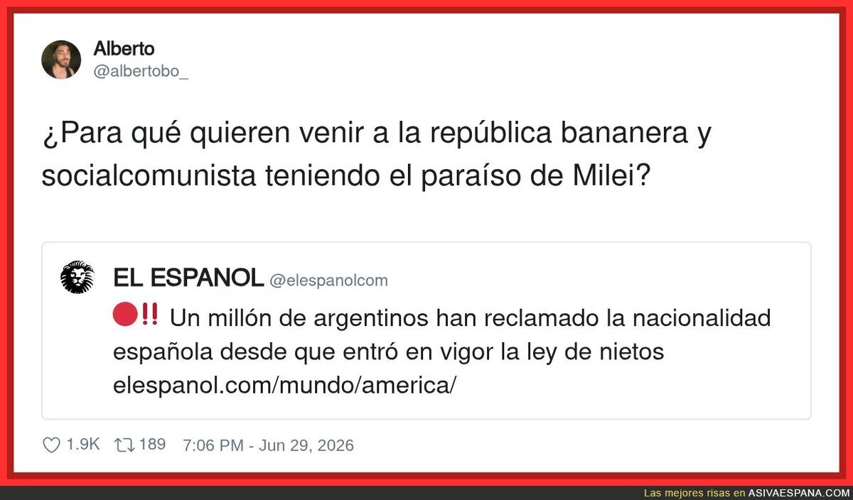 Todo el día llamándonos gallegos y manolos y mueren por venir aquí