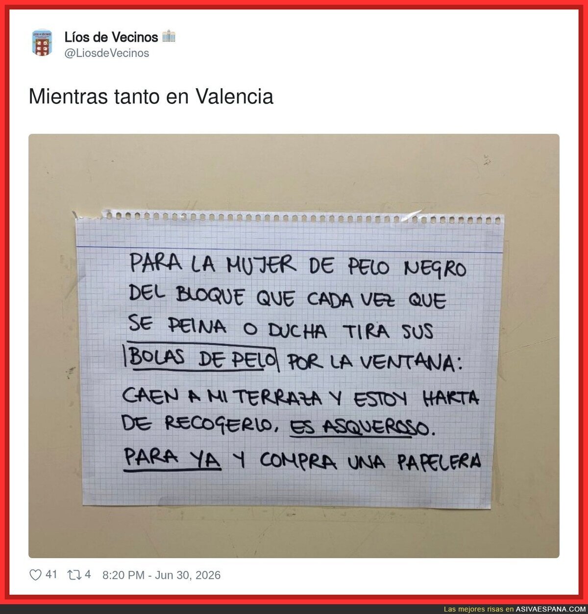 Pobre mujer, encima que se quedar&aacute; calva