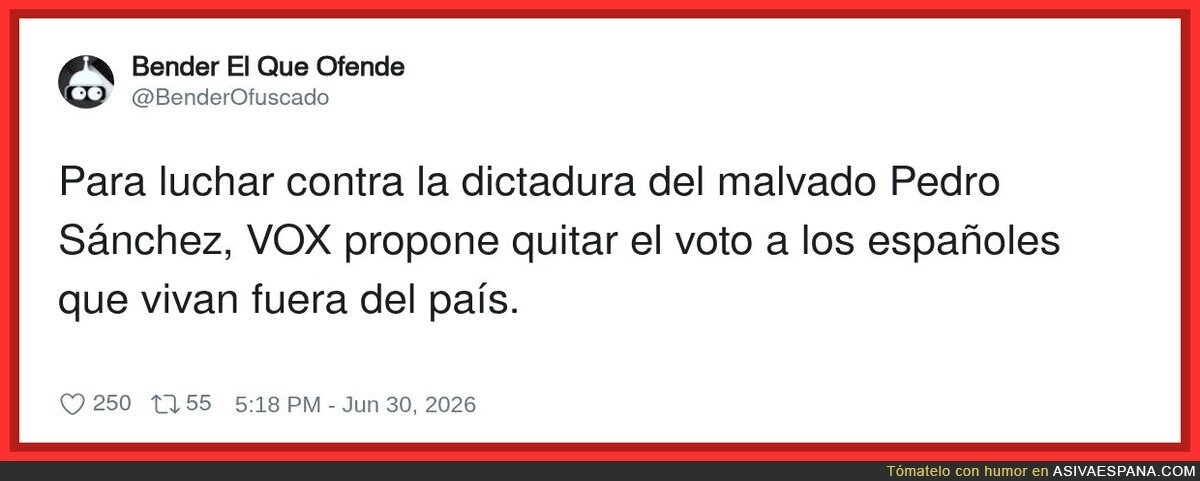Vox: queremos defender Espa&ntilde;a. Tambi&eacute;n Vox: menos espa&ntilde;oles votando, m&aacute;s f&aacute;cil