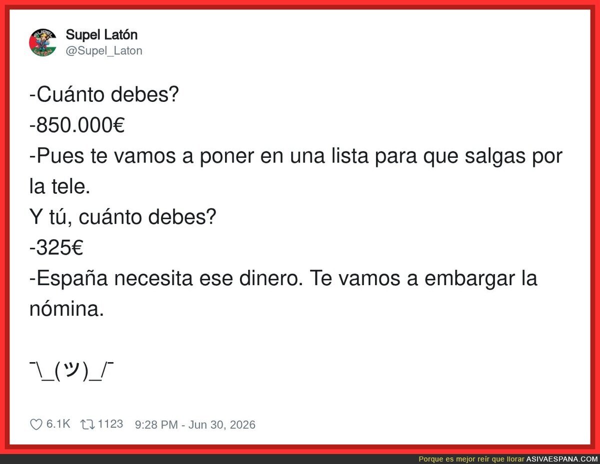 Lo de la lista de morosos de Hacienda