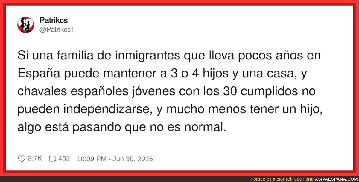 La verdad es que es para reflexionar