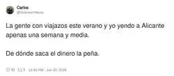 Yo con dos euros y medio en la cuenta viendo a la gente presumir de Maldivas