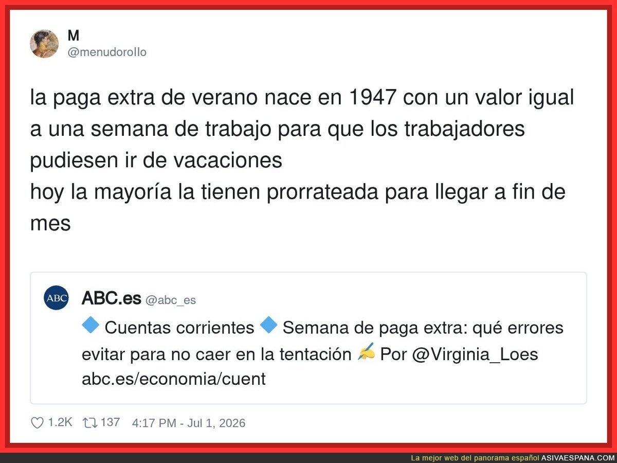 La paga extra ya no se usa para lo que era en sus or&iacute;genes