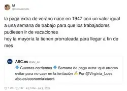 La paga extra ya no se usa para lo que era en sus or&iacute;genes