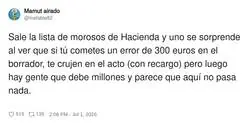 Yo tampoco entiendo c&oacute;mo la gente puede deber tanta pasta y vivir tan tranquilos