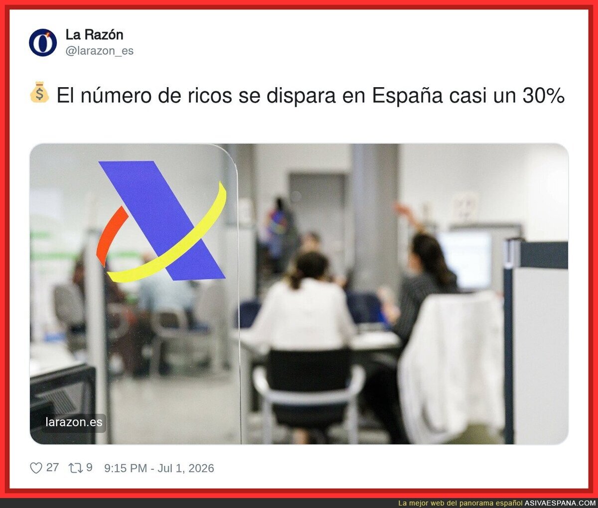 Buen momento para recordar que alguien que gana 30.000&euro; brutos ya es considerado rico