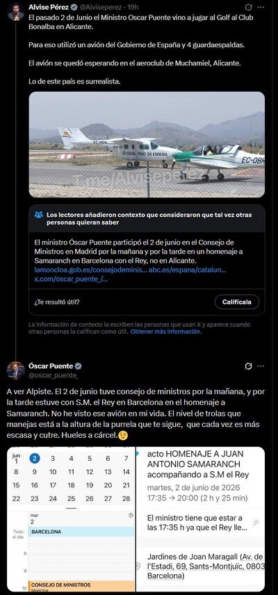 Alpiste, cuando vayas a esparcir un Bulo, no es buena idea atacar a Oscar Puente