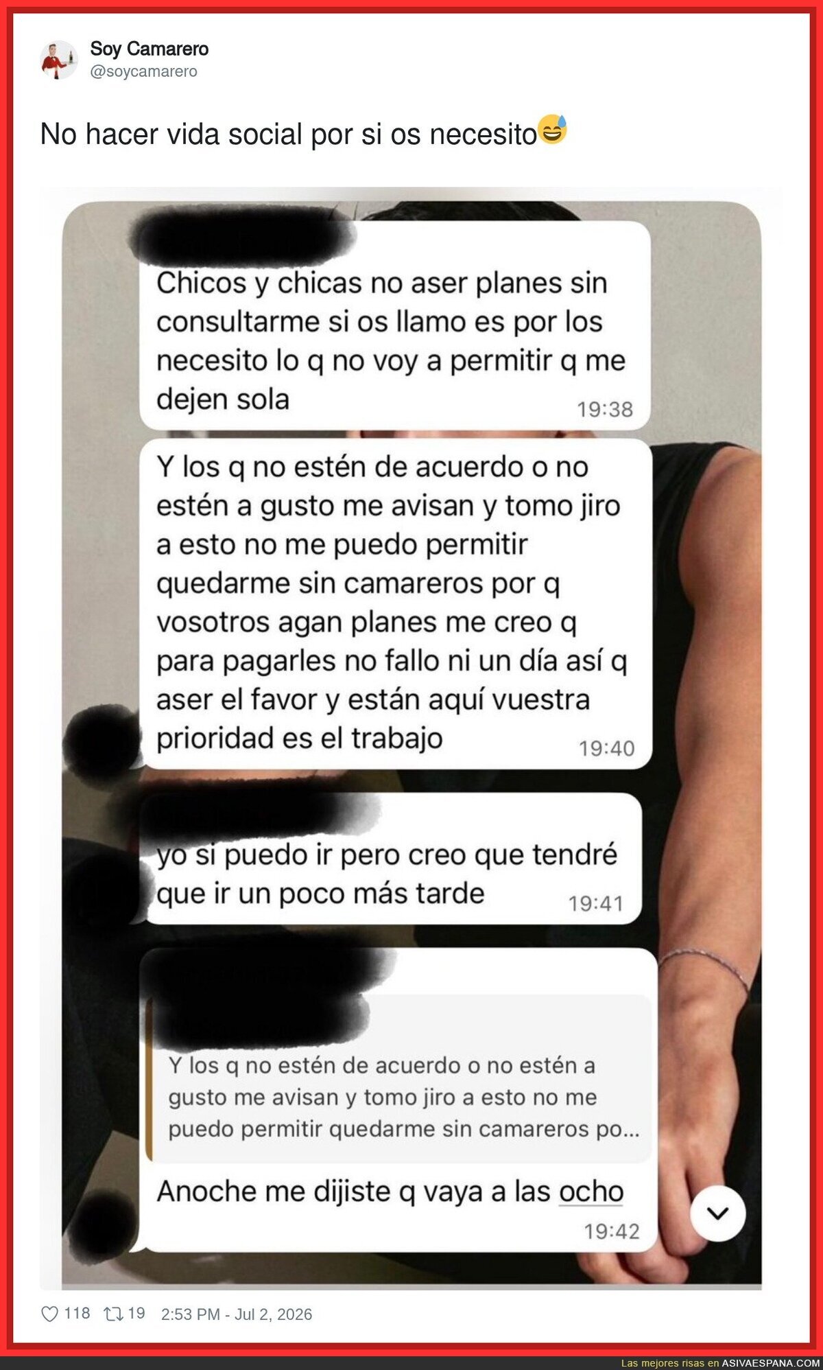 T&iacute;pico de hosteleros