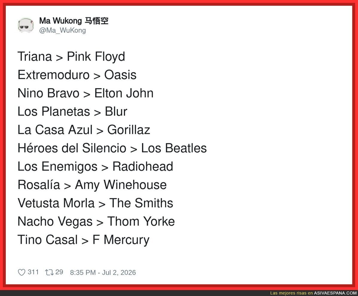 La m&uacute;sica espa&ntilde;ola es mejor que todo lo dem&aacute;s