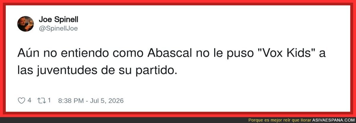 Lo de Vox Kids hubiera sido cumlaude