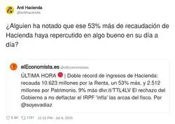Cuando la Hacienda recauda m&aacute;s y t&uacute; sigues igual de pobre