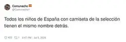 Veo la camiseta blanca de Espa&ntilde;a hasta en la sopa, y ninguna verdadera