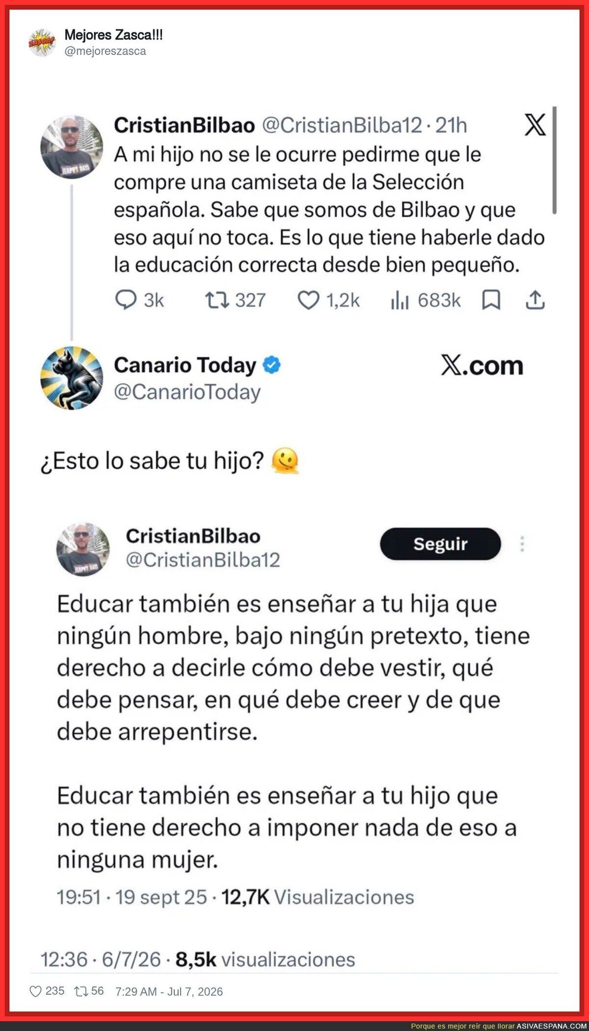Cristian Bilbao es medio tonto y se hace la picha un lío él solo