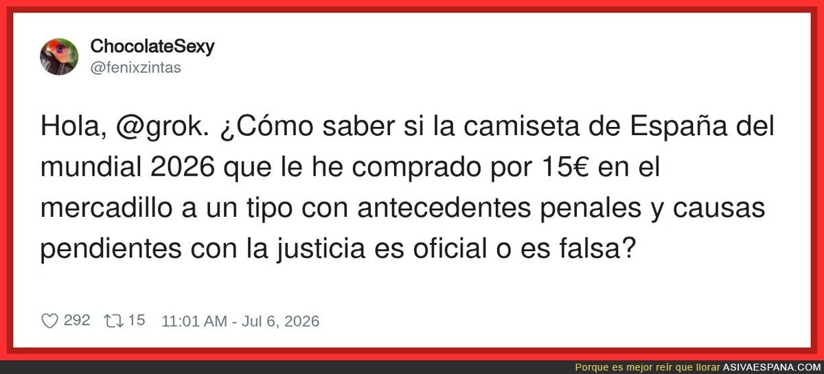 Si es del mercadillo y te la ha vendido un etniano yo creo que es 100% verdadera