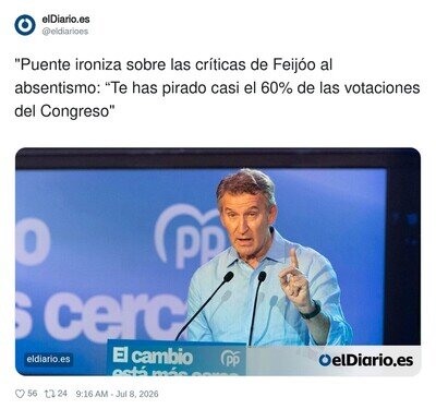 Ironizar sobre cr&iacute;ticas mientras haces exactamente lo que te critican, el cl&aacute;sico